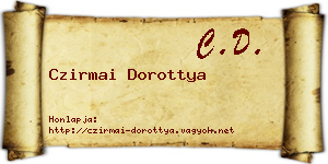 Czirmai Dorottya névjegykártya